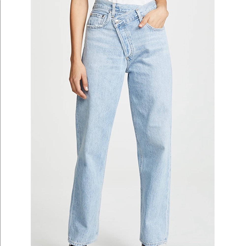 AGOLDE criss cross jeans